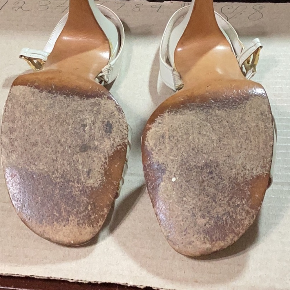 Pre-owned Beautiful Vintage Garolini Slingback Heels in Pearl color - Picture 4 of 9